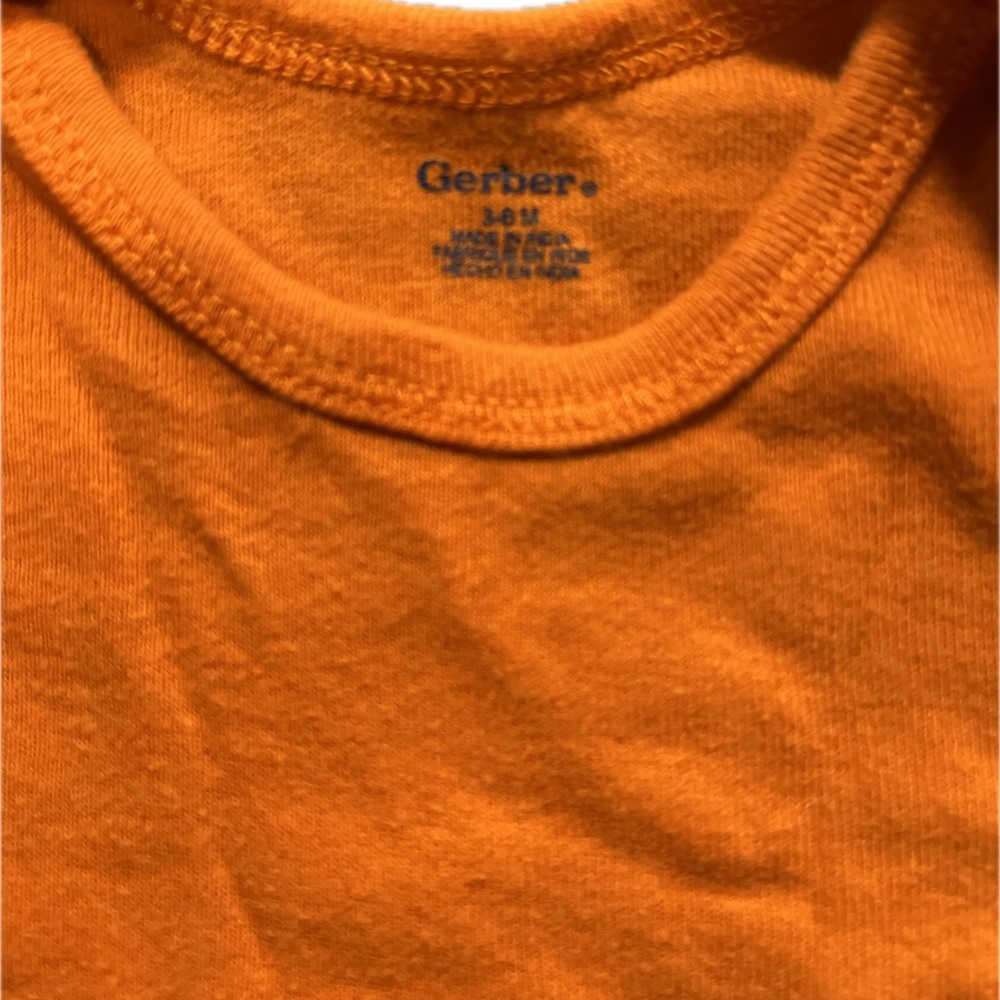 Gerber Vibrant Orange Infant Bodysuit